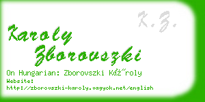 karoly zborovszki business card